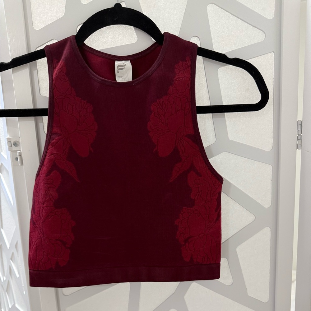 Sleeveless Burgundy Top